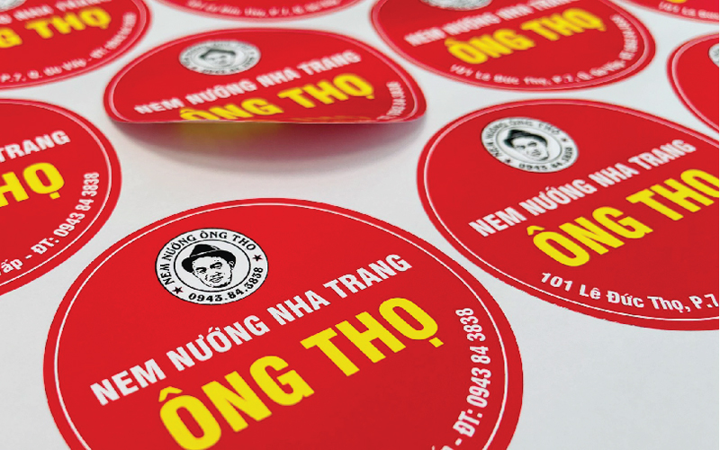 in decal sticker quán ăn